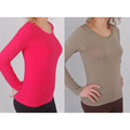 Yogacara Women's Contrast Stitched Neck Top