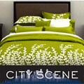 City Scene Branches Grass Green 7-piece Bed in a Bag with Sheet Set