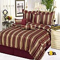 Ruby Stripe 7-piece Comforter Set