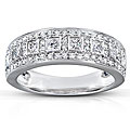 14k Gold 5/8ct TDW Princess Diamond Ring with Satin and Velvet Gift Box
