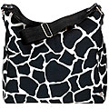 OiOi Black and White Giraffe Classic Hobo Diaper Bag