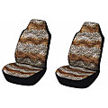 Leopard Print Bucket Seat Cover 2-piece Set