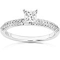 14k Gold 1/2ct TDW Princess-cut Diamond Engagement Ring (H-I, I1-I2)