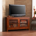Hurley Walnut Corner TV Stand/Media Cabinet