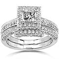 14k Gold 1 1/4ct TDW Princess Diamond Bridal Ring Set