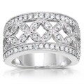 14k Gold 1/2ct TDW Diamond Floral Anniversary Band (G-H, I1-I2)