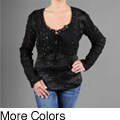 Kaelyn Max Beaded/ Jeweled Women's Blouse