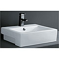Porcelain Rectangular Bathroom Vessel Sink