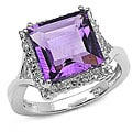 Malaika Sterling Silver Genuine Amethyst Ring