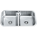 VIGO 32-inch Undermount Stainless Steel 18 Gauge Double Bowl Kitchen Sink