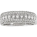 Miadora 14k Gold 3/4ct TDW Diamond 3-row Ring (H-I, I1-I2)