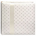 Pioneer Ivory Diamond Fabric with Ribbon Trim Cover Designer Page Memo Albums (Pack of 2)