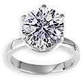 NEXTE Jewelry 14k White Gold Overlay Martini CZ Solitaire Ring