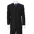 Ferrecci Men's Black Mandarin Collar Suit