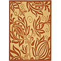 Indoor/ Outdoor Andros Natural/ Terracotta Rug (2'7 x 5')