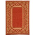 Indoor/ Outdoor Abaco Red/ Natural Rug (4' x 5'7)