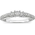 Miadora 14k White Gold 1/2ct TDW Diamond 3-stone Ring (I-J, I2-I3)