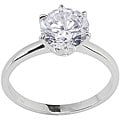 White Anti-tarnish Rhodium-plated Multi-stone Cubic Zirconia Ring