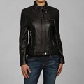 IZOD Women's Plus Size Leather Cycle Jacket