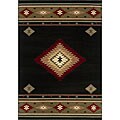 Black/ Green Rug (5'3 x 7'6)
