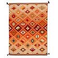 Peruvian Wool 'Many Masks' Rug (6' x 8'6)