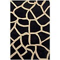 Black Giraffe Print Rug (5' x 8')