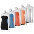 Love by Design Junior's Smock Back Emipre Waist Tube Top