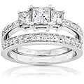 14k Gold 7/8ct TDW Princess Diamond Bridal Ring Set (H-I, I1-I2)