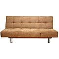 Brown Microfiber Futon Sofa Bed