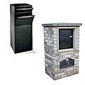 dVault Black Curbside Mail and Package Delivery Vault