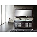 Espresso Double-sink Bathroom Vanity Set
