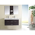 Espresso Finish 47-inch Double-sink Bathroom Vanity Set