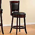 Verona Cherry Padded Back Swivel 24-inch Counter Height Chair