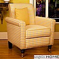 angelo:HOME Harlow Arm Chair Yellow and White Check