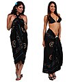 Handmade Black Embroidered Sarong (Indonesia)