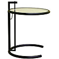 Jago Black Glass Adjustable End Table