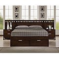 Noho Warm Cherry Queen-size Platform Wall Bed Bedroom Set