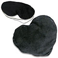 Soothera Black Therapeutic Hot/ Cold Heart Pillow/ Eye Mask Set