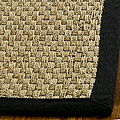 Hand-woven Casual Natural/ Black Seagrass Rug (3' x 5')