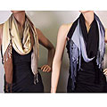 Faux Pashmina Ombre Stripe Scarves (Pack of 2)