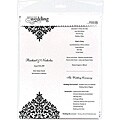Black and White Flocked Damask Programs (Pack of 12)