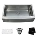 Kraus 36-inch Farmhouse Apron Single-bowl Stainless Steel Kitchen Sink