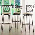 Avalon Scroll-back Bar Stools (Set of 3)