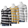 Ci Sono by Adi Junior's Striped Babydoll Sweater