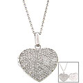 Sterling Silver 2ct TDW Diamond Heart Locket