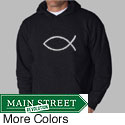 Los Angeles Pop Art Men's Jesus Fish Hoodie