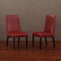 Monaco Burnt Red Leather Dining Chairs (Set of 2)