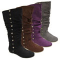 Misbehave by Adi Women's Studded Trim Slouchy Boots
