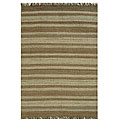 Hand-woven Jute Stripe Rug (8' x 10'6)