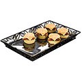 American Metalcraft Black Leaf Wrought Iron Basket